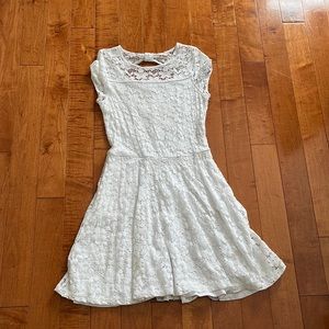 White Floral Kids Dress